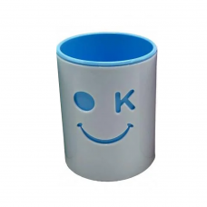 Підставка.-стаканчик для ручок пластик.кругла-2 в 1 "OK" 8*10,5см (8001) Мікс