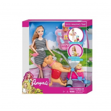 Лялька Anyali 29см 777-2 з тваринами,коляскою та аксес.2в.кор.29*7*22,5 /36/