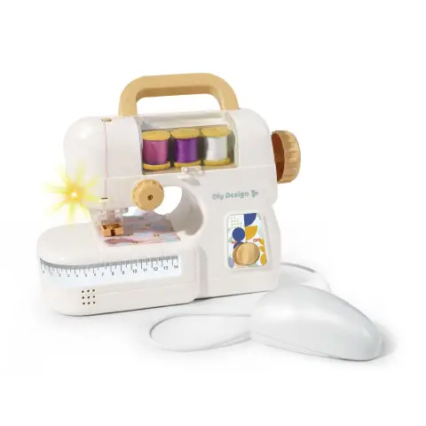 Швейна машинка, на батарейках, шиє, підсвічування, нитки, тканина, інструкція (В асортименті) XS25001