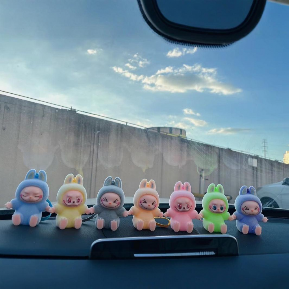 Аксесуар для сумки Labubu, 10 см, фігурка/монстр, пластик+плюш, петелька, коротка ручка (В асортименті)