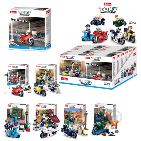 Конструктор Town Мотоцикл, M38-B0717, 45-77 деталей, (В асортименті)