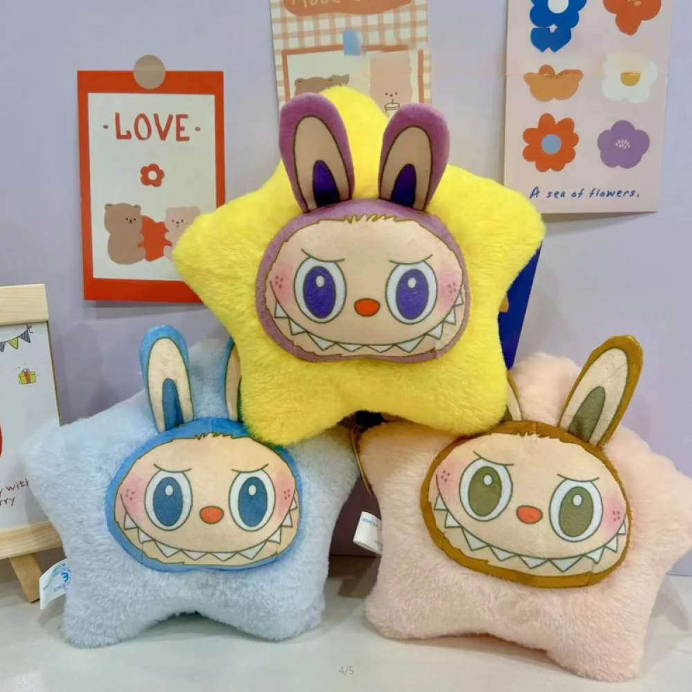 Мягкая игрушка Labubu, подушка, 19x18x9 см, плюш (в ассортименте)