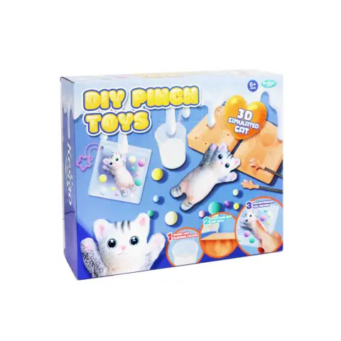 Набір для творчості, антистрес Кіт, рідина, суміш, мішура