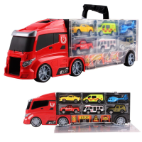 Трейлер, 39 см, транспорт 6 шт., від 7 см, дорожні знаки, 40x15x9.5 см