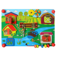 Дерев’яна іграшка Бізіборд лабіринт, замки (В асортименті)