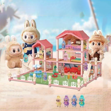 Будиночок "LABUBU" 4 фігурки героїв, 2 поверхи, підсвічування, меблі, в кор. 40,15,5*26 см