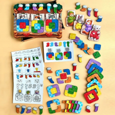 Гра розвиваюча з картками "Тваринки у ліжечку" Зима 23*17*6 см