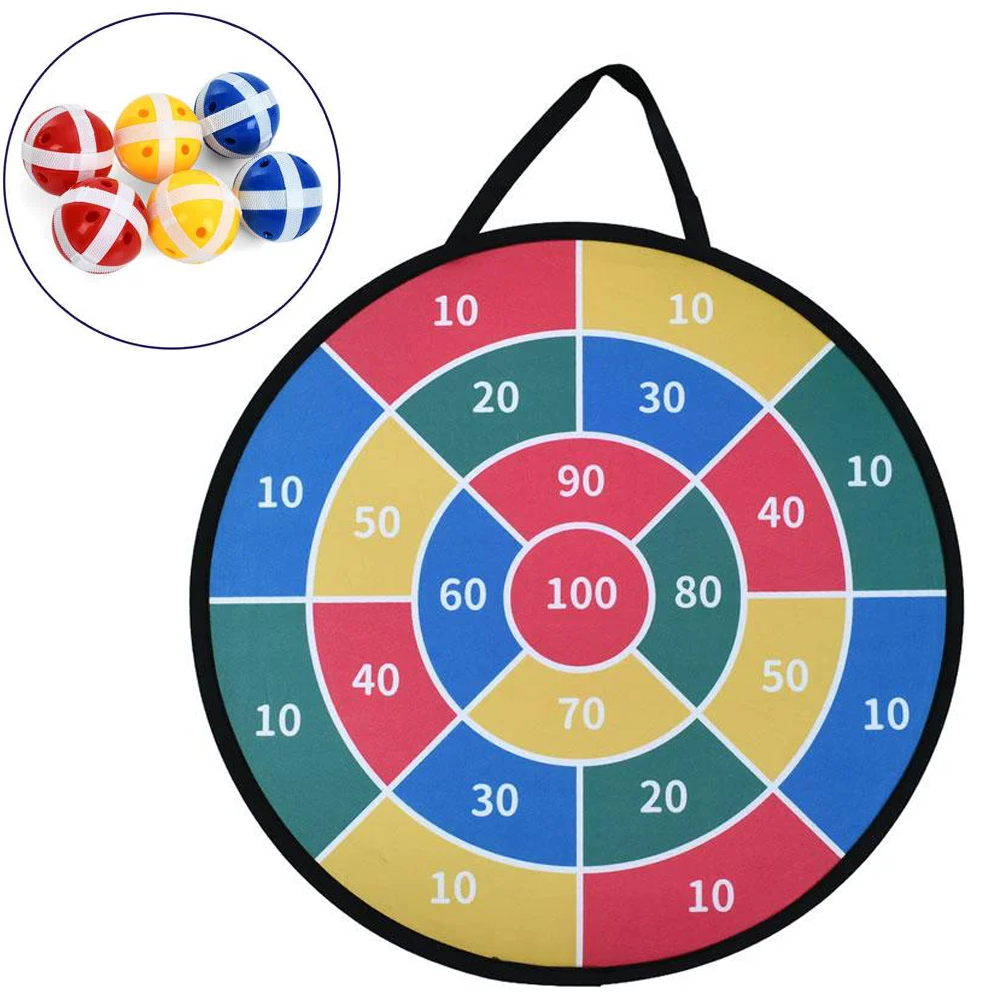 Дартс на липучці, 55см, м'ячики 6шт, 3 види, у п/е 23-22-4см /36/