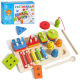 Дерев'яна іграшка Багатофункціональна дошка геометрика 23-15,5-5,5см MD0855