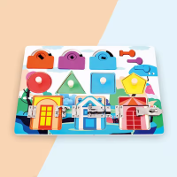 Бізіборд дерев'яний 30×22,5 см з ручкою дверцята замки