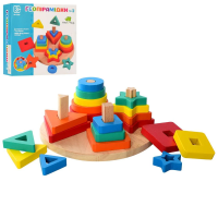 Геопірамідки дерев'яні 20 фігур Limo Toy