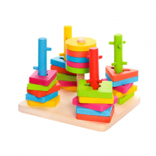 Дерев'яна іграшка Пірамідка-ключ 14,5-14,5-10,5см, в кор-ці, 15,5-16-12см MD0061