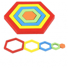 Деревянная игрушка Рамка-вкладыш микс видов, в п/е 14,5-14,5-1см /100/