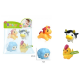 Іграшка для купання набір 4шт, тварини, від 6см, мікс видів (дикі, домашні), у п/е, 18-21-5см /72/