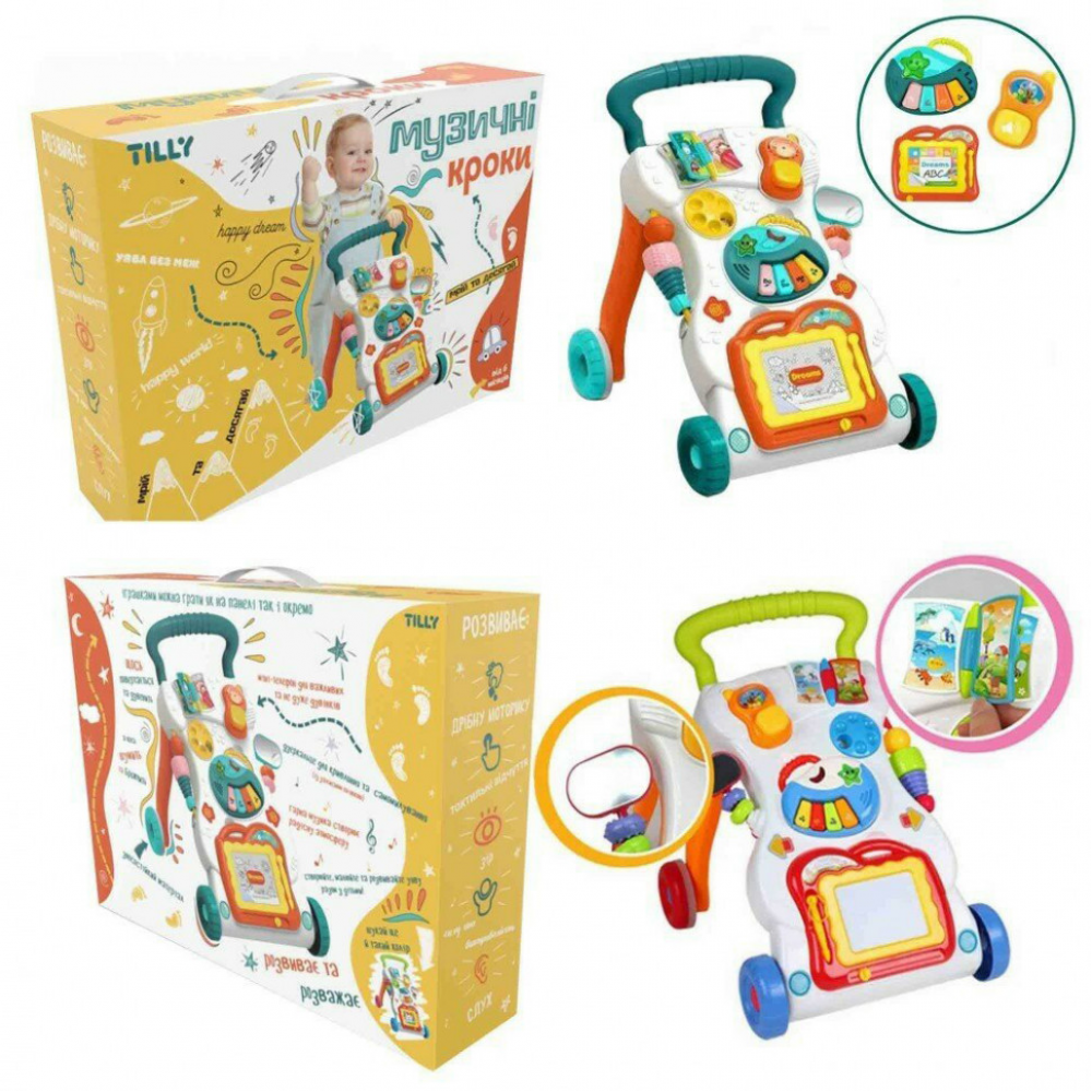 Каталка ігр.центр Перші кроки UA0801 ''Музичні кроки'' муз.світ.2кол.кор.45,7*10,8*33,7 /6/