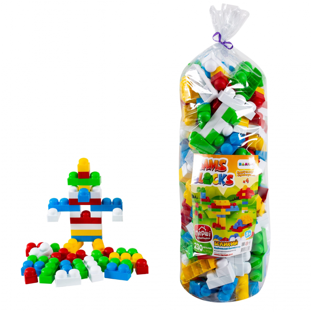 Конструктор BAMSBLOCK №4 (230 деталей) Бамсик 60*19см 115/5