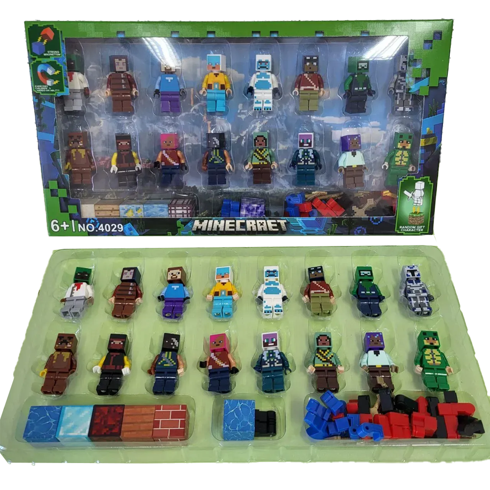 Конструктор Minecraft 16 героїв в коробці 32*17*2см