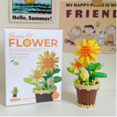 Конструктор квіти у горшику, від 105дет, в кор-ці, (в асортименті)