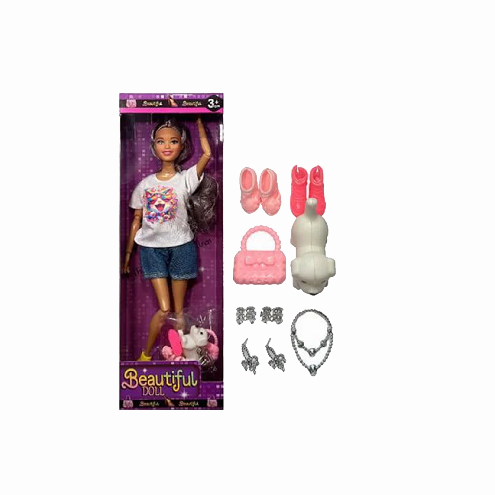 Лялька 29см 1961E з песиком та аксес.4кол.кор.32,5*5*10,5 /168/