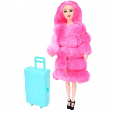 Лялька 29см, шарнірна, валіза, 4 кольори, в кор-ці, 14-32-6см /72/
