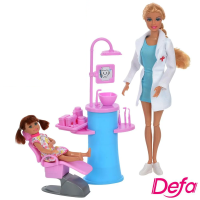 Лялька DEFA лікар стоматолог 29 см шарнірна донька меблі (в асортименті) 8408-BF
