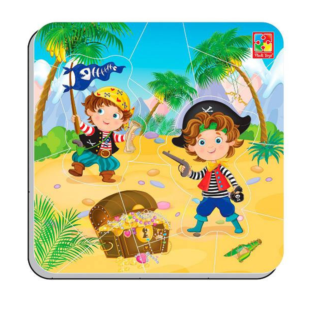 Магнитные пазлы "Пираты" 16эл. //