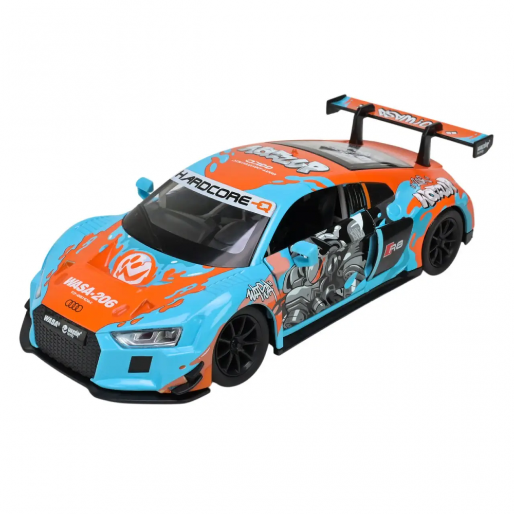 Машина мет. АВТОПРОМ 1:24 Audi R8 LMS, батар,світло,звук,відкр.двері,кор. /12-2/