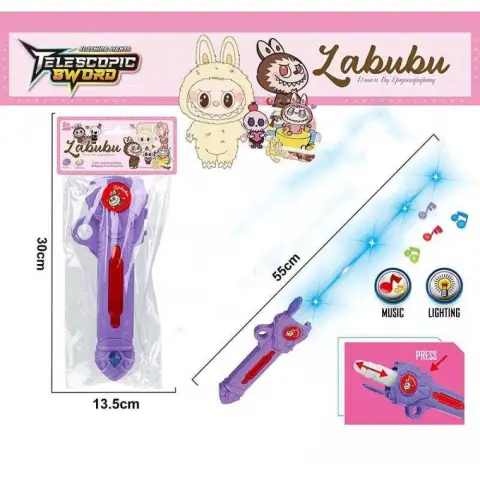 Меч висувний LABUBU світло звук 55 см (В асортименті) BJ669J