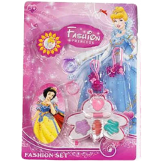 Набір косметики принцеси 5 видів, тіні для повік, аплікатор, аксесуари, на листі, МІКС ВИДІВ