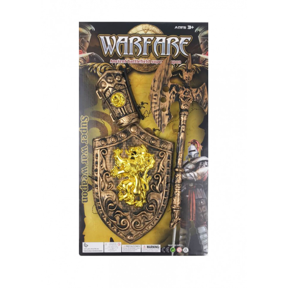 Набір лицаря щит, обладунок на руку, 3види, лист, 33,5-58-4см /24/