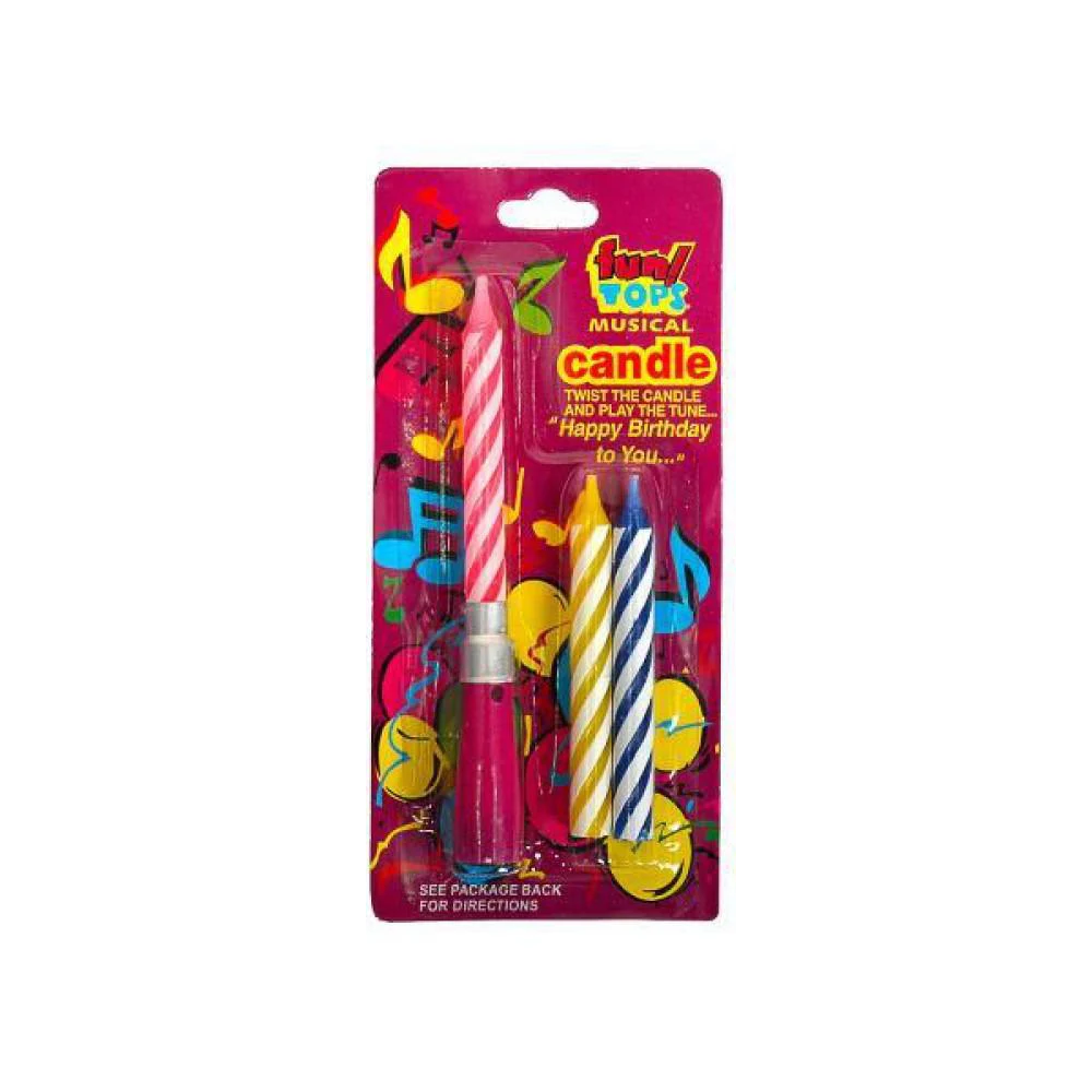 Набір свічок для торта 10-94 музичні, 3 штуки