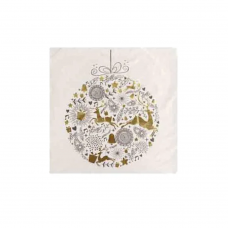 Наволочка новогодн. бархат "Узоры" 45*45см