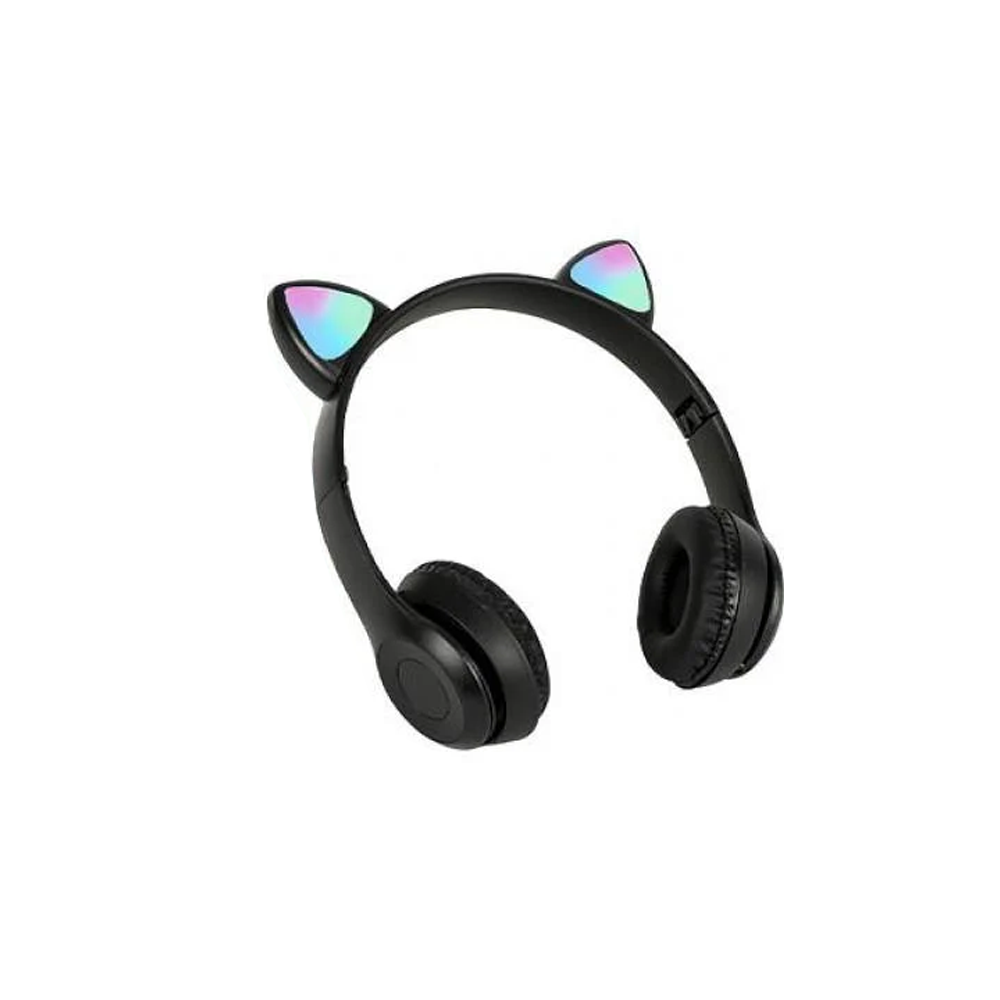 Наушники Bluetooth с ушками и LED-подсветкой MZ-47 складные //