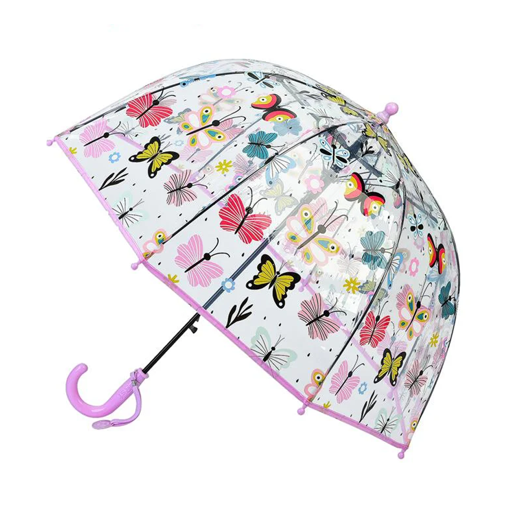 Парасолька дитяча довжина 65см, тростина 62 см, діаметр 68см, спиця 52см, клейонка, 4 кольори, в п/е /30/