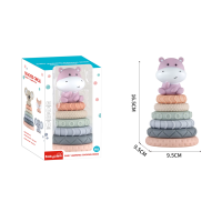 Пірамідка гумова Бегемотик 6 кілець BL8711D2