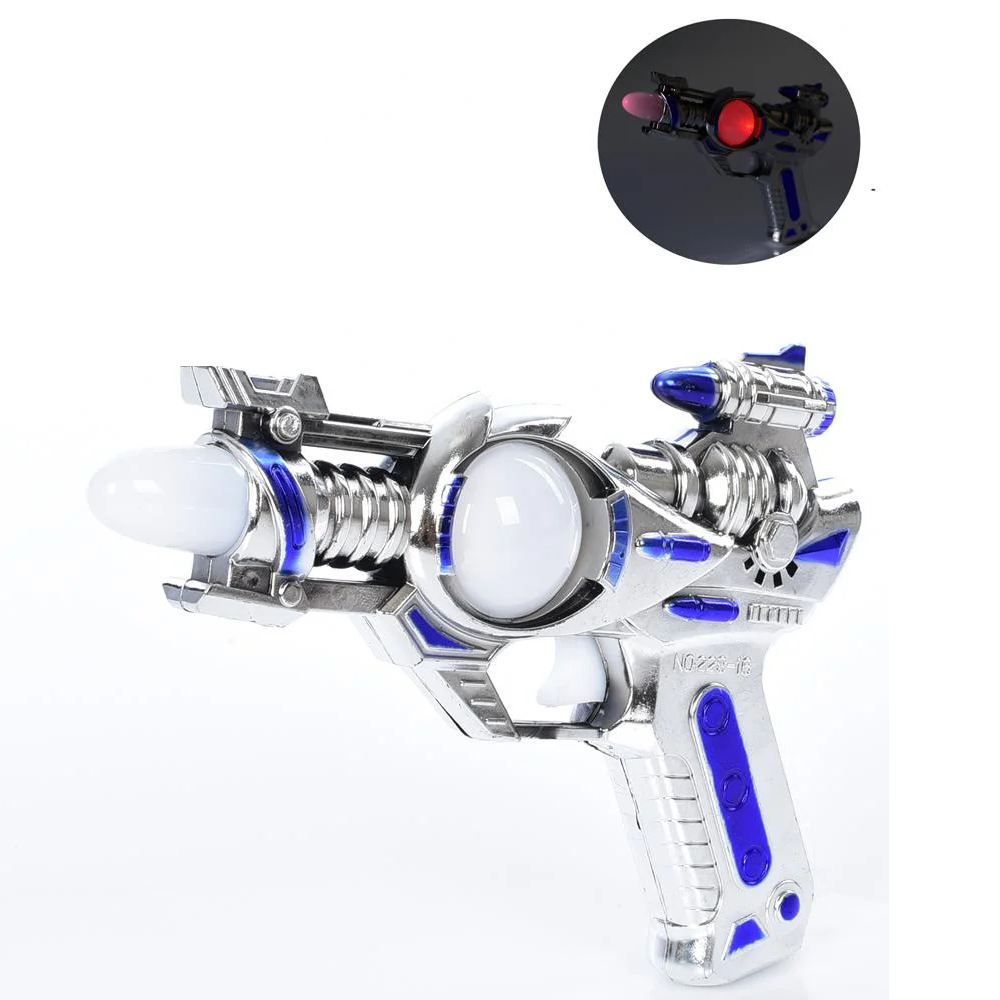 Пістолет 18см, звук, світло, на бат-ці, 2 кольори, у п/е 24-16-3см /144/