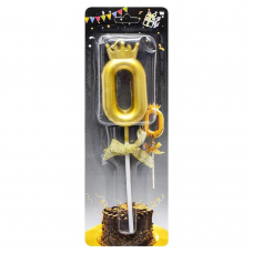 Свічка-цифра "0" з короною JY-1064