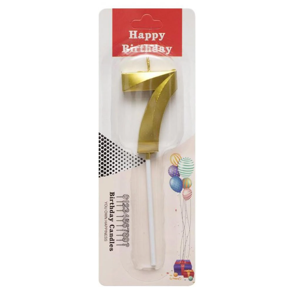 Свічка-цифра "7" металік TL-1056