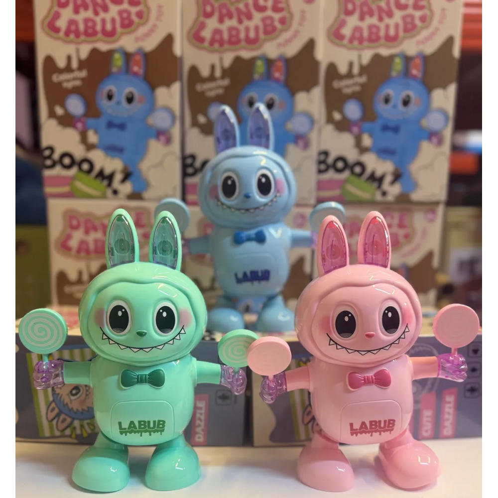 Тваринка музична "LABUBU" музика, підсвічування, танцює, в кор, МІКС ВИДІВ /72-2/