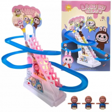 Трек "LABUBU" 6 героїв, підсвічування, автоматичний підіймач, весела мелодія, гірки,бат. 19х14х8см