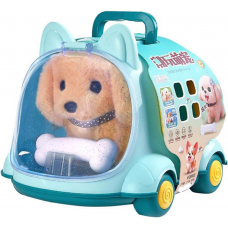 Улюбленець “Песик”, на батарейках, звуки, рух лапками, головою і хвостиком, переноска, ходить, аксесуари, у боксі /32/