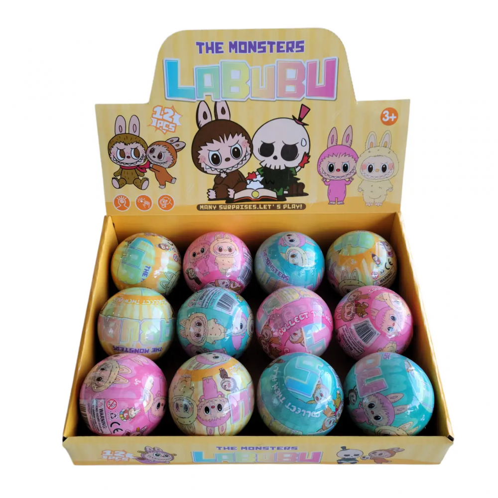 Яйце-сюрприз "LABUBU" діаметр кулі - 7 см /60/720/12шт в кор.