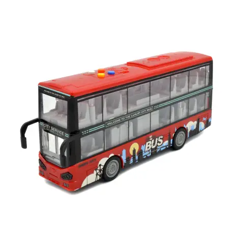 Автобус інерційний 28 см 1:16 звук світло рухомі деталі JS123B