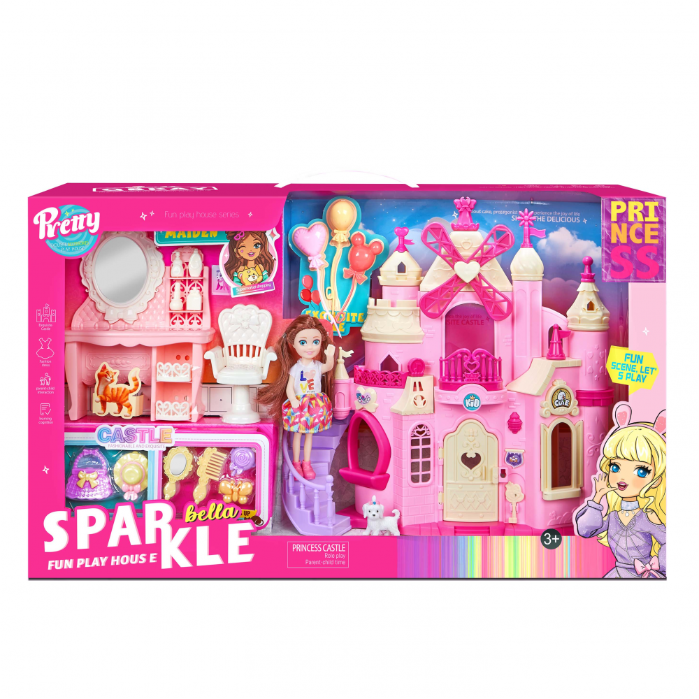 Будиночок з лялькою меблі, аксесуари, в кор. /8/