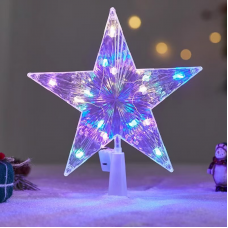 Верхушка электрическая "Звезда малая" 14см LED D-33