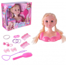 Голова для зачісок 2 види, з аксесуарами, в кор.30*13*26см /24-2/