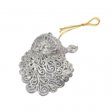 Игр. на ёлку пластик."Д.Мороз блест.-2шт." 10,5см (40*12)