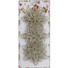 Іграшка на ялинку "Квітка блискуча об'ємн.-3шт.*10см" 2кол.(30*12)