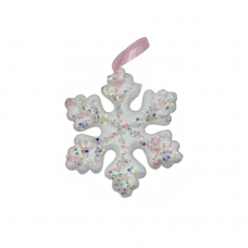 Іграшка на ялинку "Сніжинка" 15,5 см, 3кол. (30 * 12)
