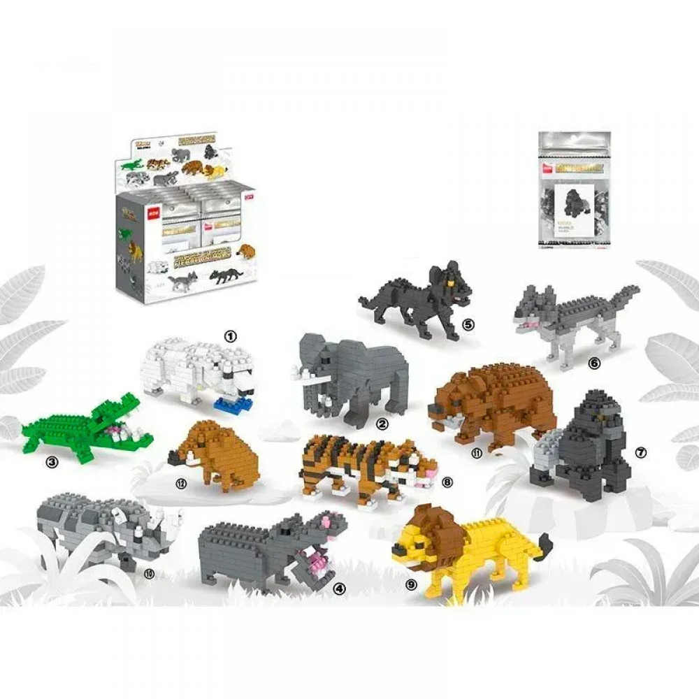 Конструктор Тварини від 90 деталей (В асортименті) A621-1-3-4